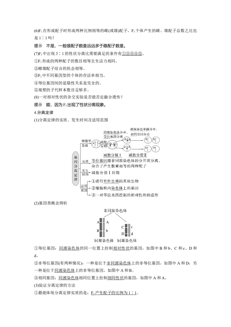 2023年高考生物一轮复习（新人教新高考）第5单元第1课时　分离定律的发现_新高考复习资料_2023年新高考复习资料_一轮复习_2023年新高考大一轮复习讲义