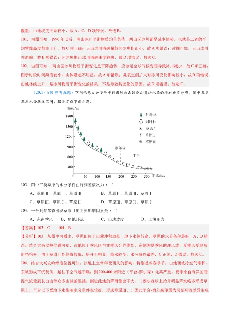 专题06自然环境整体性和差异性+解析版_2025年新高考资料_二轮复习_01高考语文等多个文件_2025年高三地理高考二轮复习专项提升_真题演练