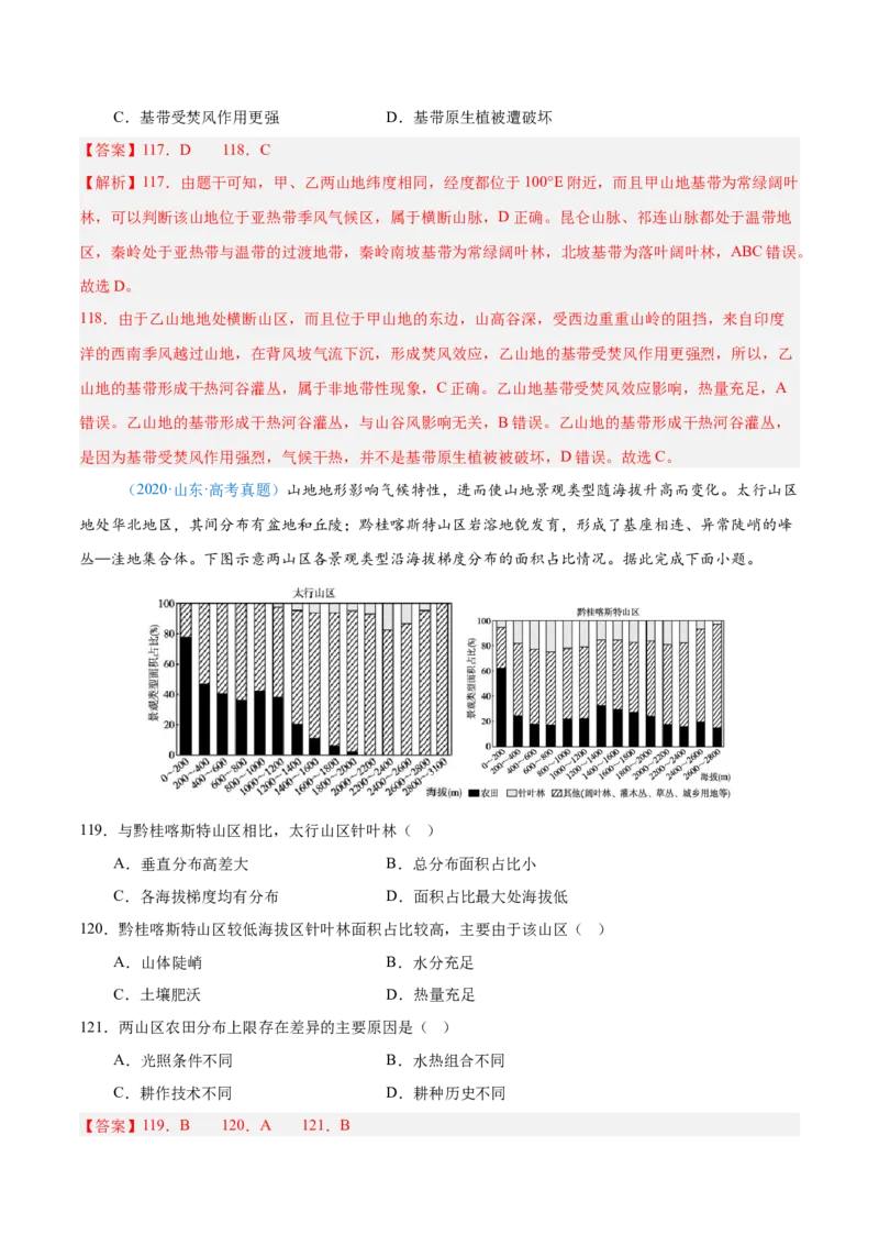 专题06自然环境整体性和差异性+解析版_2025年新高考资料_二轮复习_01高考语文等多个文件_2025年高三地理高考二轮复习专项提升_真题演练
