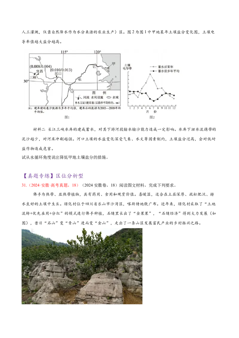 专题02非选择题攻略（练习）（原卷版）_2025年新高考资料_二轮复习_上好课2025年高考地理二轮复习讲练测（新高考通用）3381954