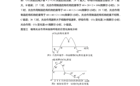 2023年高考生物一轮复习（新人教新高考）第3单元微专题二　光合作用和细胞呼吸的综合分析_新高考复习资料_2023年新高考复习资料_一轮复习_2023年新高考大一轮复习讲义