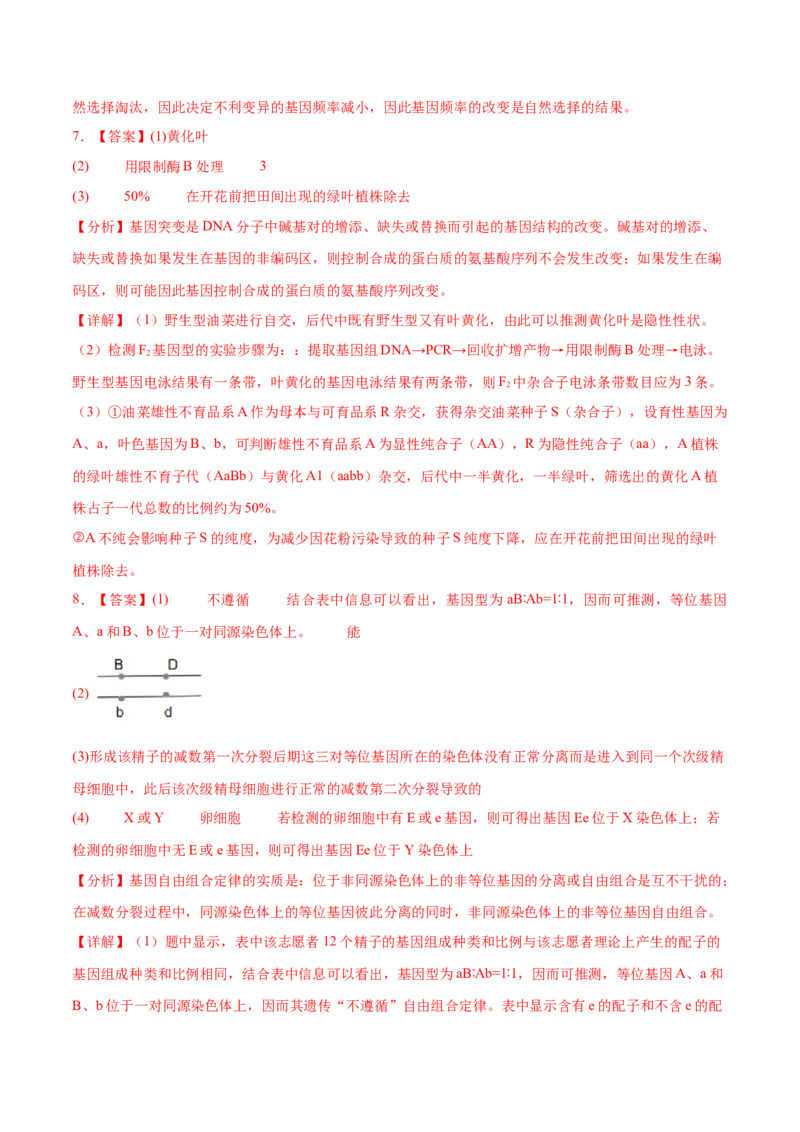 押新高考卷遗传与进化（解析版）-备战2024年高考生物临考题号押题（新高考通用）_2024年新高考资料_5.2024三轮冲刺_备战2024年高考生物临考题号押题（新高考通用）322745222_594