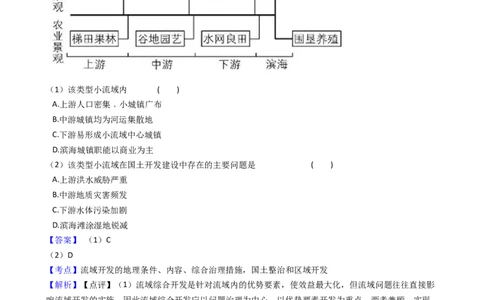 高考地理五年真题分类汇编（2017-2021）第30讲流域的综合开发(教师版)_新高考复习资料_2022年新高考复习资料_高考地理五年真题分类汇编（2017-2021）（教师版+学生版）8.10更新