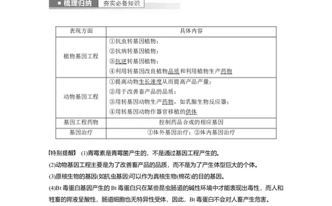 2023年高考生物一轮复习（全国版）第10单元第2课时　基因工程的应用和蛋白质工程_通用版（老高考）复习资料_2023年复习资料_一轮复习_2023年高考生物一轮复习讲义+课件（全国版）