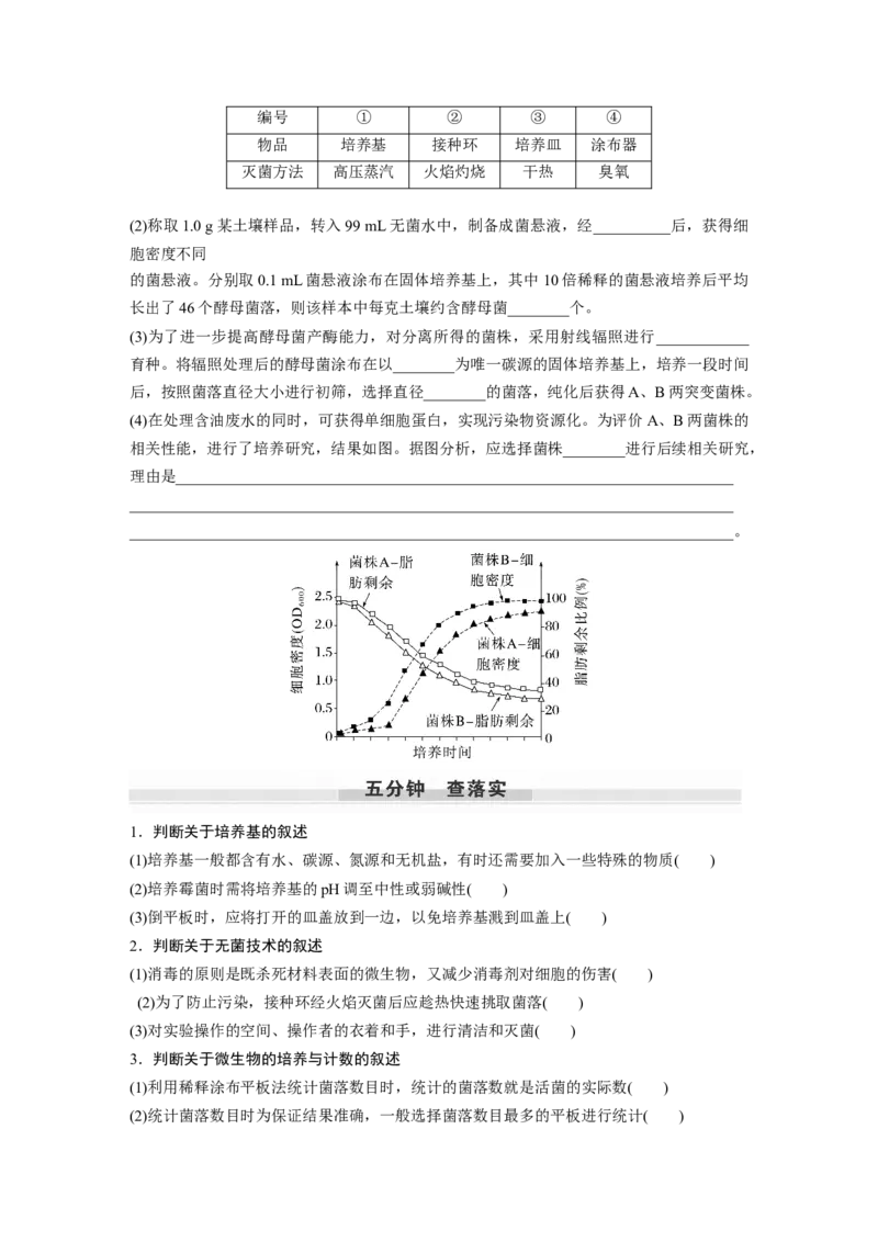 第10单元　第2课时　微生物的培养技术及应用_2024年新高考资料_1.2024一轮复习_2024年高考生物一轮复习讲义（新人教版）_学生版在此文件夹_大一轮复习讲义_第十单元　生物技术与工程