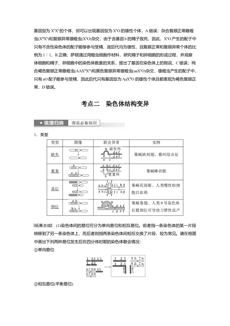 2023年高考生物一轮复习（新人教新高考）第7单元第2课时　染色体变异_新高考复习资料_2023年新高考复习资料_一轮复习_2023年新高考大一轮复习讲义
