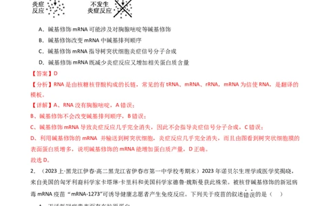热点07与生物学相关的诺贝尔奖（解析版）_2024年新高考资料_3.2024专项复习_2024年高考生物热点&middot;重点&middot;难点专练（新高考专用）