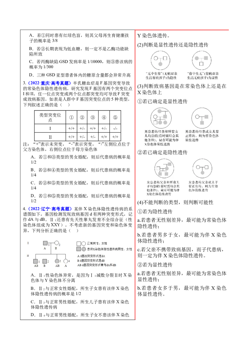 押新高考卷遗传的理论基础（原卷版）-备战2024年高考生物临考题号押题（新高考通用）_2024年新高考资料_5.2024三轮冲刺_备战2024年高考生物临考题号押题（新高考通用）322745222