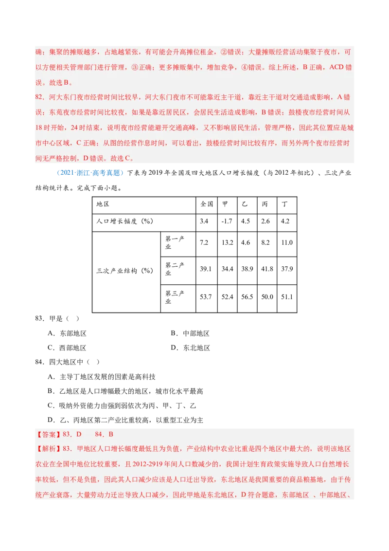 专题12区域发展解析版_2025年新高考资料_二轮复习_01高考语文等多个文件_2025年高三地理高考二轮复习专项提升_真题演练