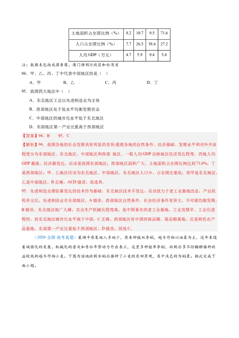 专题12区域发展解析版_2025年新高考资料_二轮复习_01高考语文等多个文件_2025年高三地理高考二轮复习专项提升_真题演练