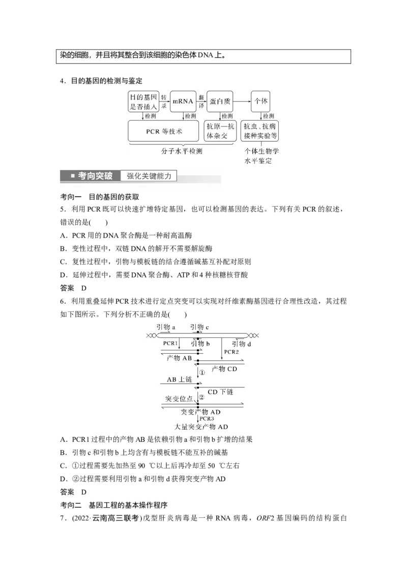 2023年高考生物一轮复习（新人教新高考）第10单元第6课时　基因工程的基本工具和基本操作程序_新高考复习资料_2023年新高考复习资料_一轮复习_2023年新高考大一轮复习讲义
