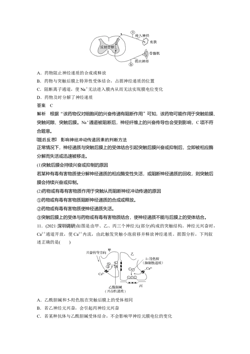 2022年高考生物一轮复习第8单元第24讲　通过神经系统的调节_新高考复习资料_2022年新高考复习资料_2022年一轮复习最新版_1.2022年高考生物一轮复习全国通用版