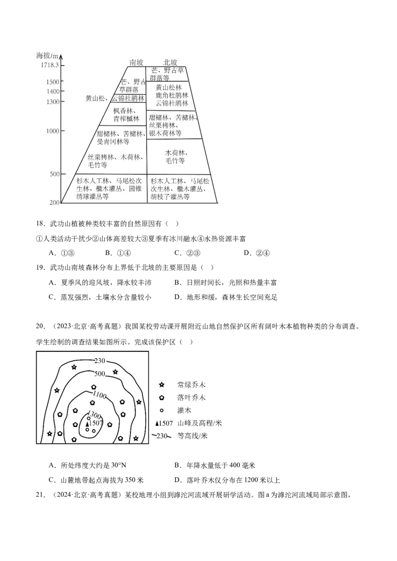 专题07自然环境的整体性与差异性（原卷版）_2025年新高考资料_二轮复习_01高考语文等多个文件_2025年高三地理高考二轮复习专项提升_重点&middot;难点&middot;热点专练（分地区）_北京专用