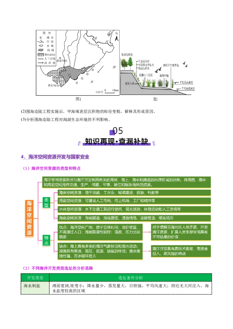 专题11资源、环境与国家安全（讲义）（原卷版）_2025年新高考资料_二轮复习_01高考语文等多个文件_2025年高三地理高考二轮复习专项提升_二轮讲义
