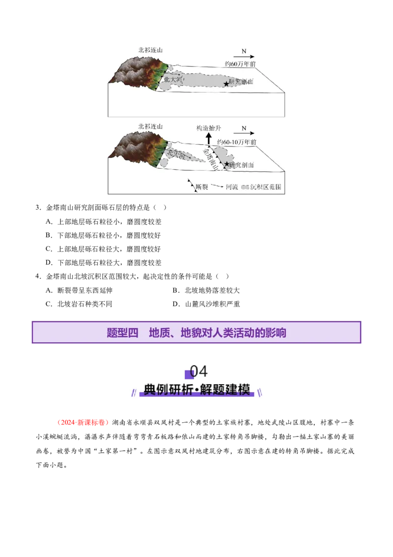 专题05地质地貌（讲义）（原卷版）_2025年新高考资料_二轮复习_2025年高三地理高考二轮复习专项提升（新高考通用）3405802_二轮讲义