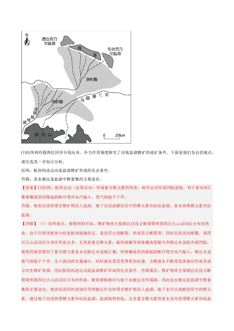 专题02非选择题攻略（练习）（解析版）_2025年新高考资料_二轮复习_01高考语文等多个文件_上好课2025年高考地理二轮复习讲练测（新高考通用）_第二部分题型突破