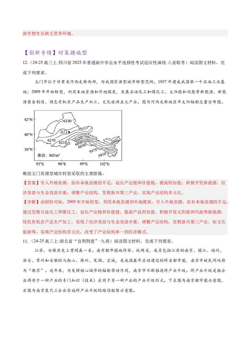 专题02非选择题攻略（练习）（解析版）_2025年新高考资料_二轮复习_01高考语文等多个文件_上好课2025年高考地理二轮复习讲练测（新高考通用）_第二部分题型突破