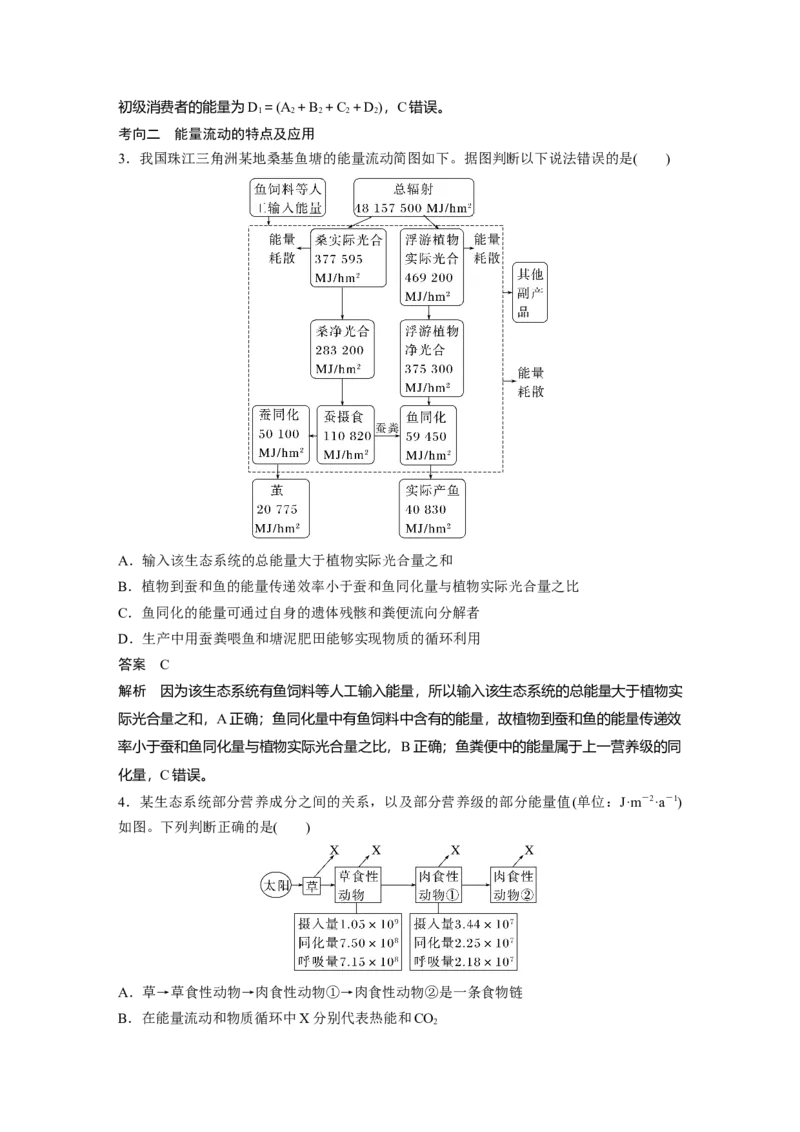 2023年高考生物一轮复习（全国版）第9单元第6课时　生态系统的能量流动_通用版（老高考）复习资料_2023年复习资料_一轮复习_2023年高考生物一轮复习讲义+课件（全国版）