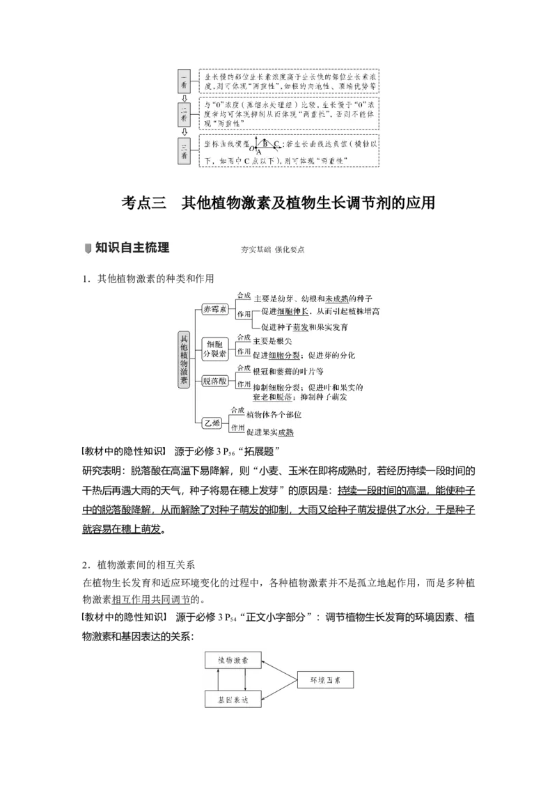 2022年高考生物一轮复习第8单元第27讲　植物的激素调节_新高考复习资料_2022年新高考复习资料_2022年一轮复习最新版_1.2022年高考生物一轮复习全国通用版