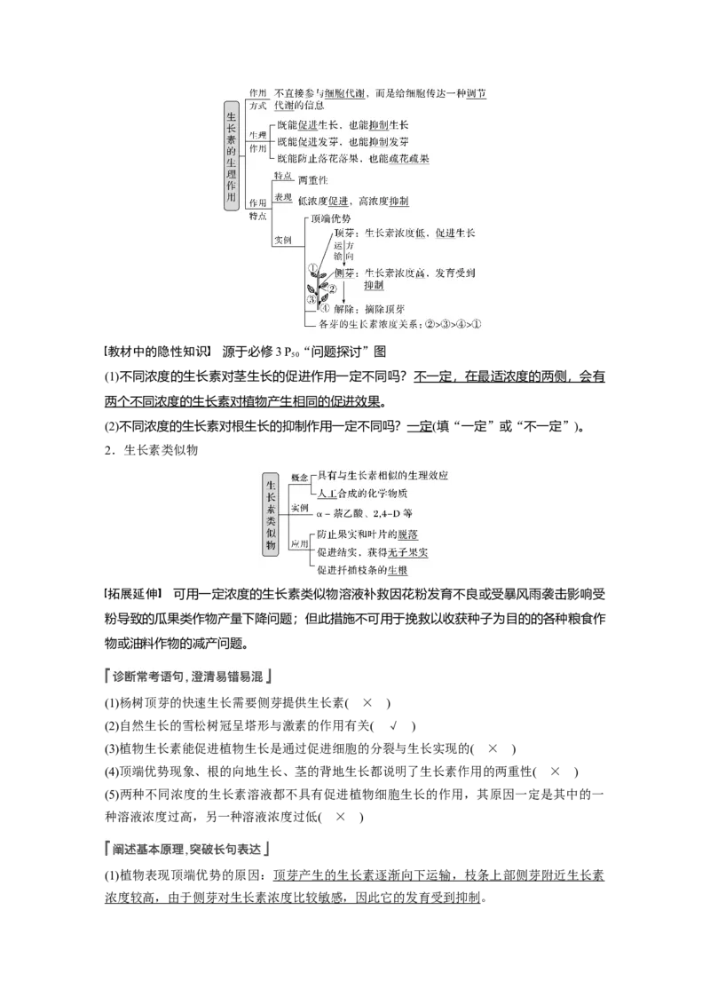 2022年高考生物一轮复习第8单元第27讲　植物的激素调节_新高考复习资料_2022年新高考复习资料_2022年一轮复习最新版_1.2022年高考生物一轮复习全国通用版