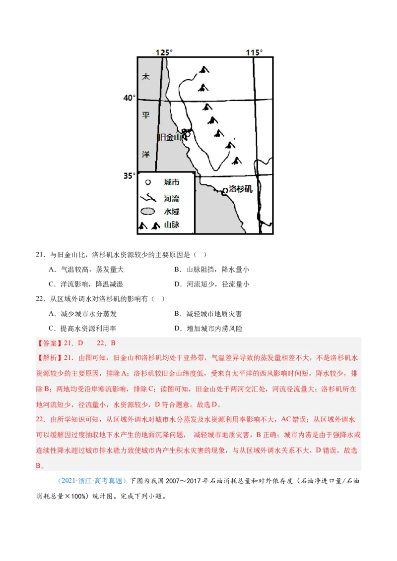 专题13资源、环境和国家安全解析版_2025年新高考资料_二轮复习_01高考语文等多个文件_2025年高三地理高考二轮复习专项提升_真题演练