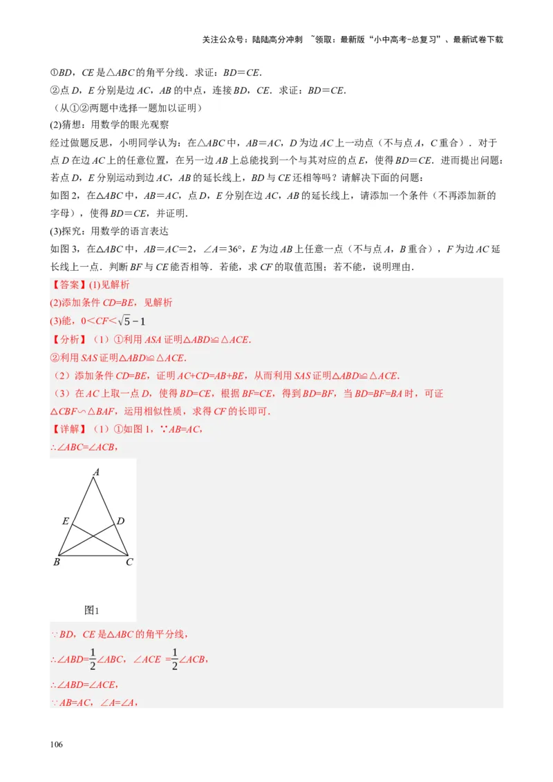 专题04三角形的性质与判定（讲练）（解析版）_02中考总复习（2026版更新中）_02-数学-中考总复习_2024年中考复习资料_二轮复习资料_课件+讲义+练习_讲义_教师版（含答案解析）