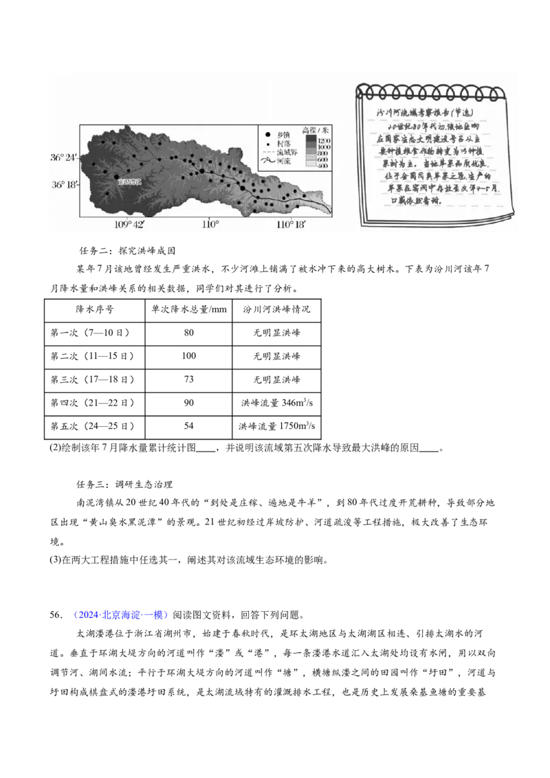 专题04陆地水环境（原卷版）_2025年新高考资料_二轮复习_01高考语文等多个文件_2025年高三地理高考二轮复习专项提升_重点&middot;难点&middot;热点专练（分地区）_北京专用