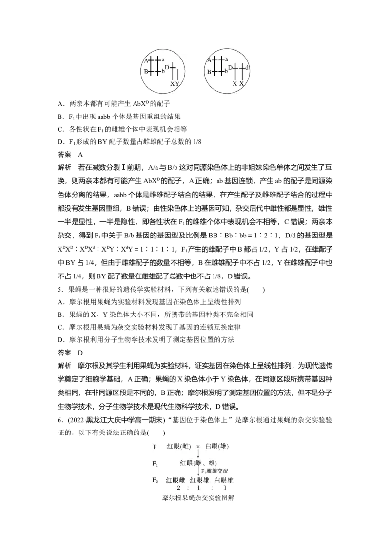 2023年高考生物一轮复习（新人教新高考）第5单元第5课时　基因在染色体上的假说与证据_新高考复习资料_2023年新高考复习资料_一轮复习_2023年新高考大一轮复习讲义