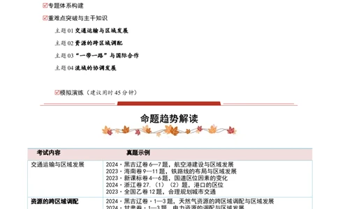 专题10区际联系与区域协调发展（解析版）_2025年新高考资料_二轮复习_2025年高三地理高考二轮复习专项提升（新高考通用）3405802_重点&middot;难点&middot;热点专练（分地区）_黑吉辽专用