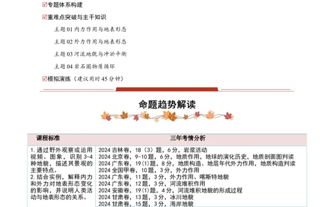 专题05地表形态的塑造-2025年高考地理热点&middot;重点&middot;难点专练（黑吉辽专用）（原卷版）_2025年新高考资料_二轮复习_01高考语文等多个文件_2025年高三地理高考二轮复习专项提升