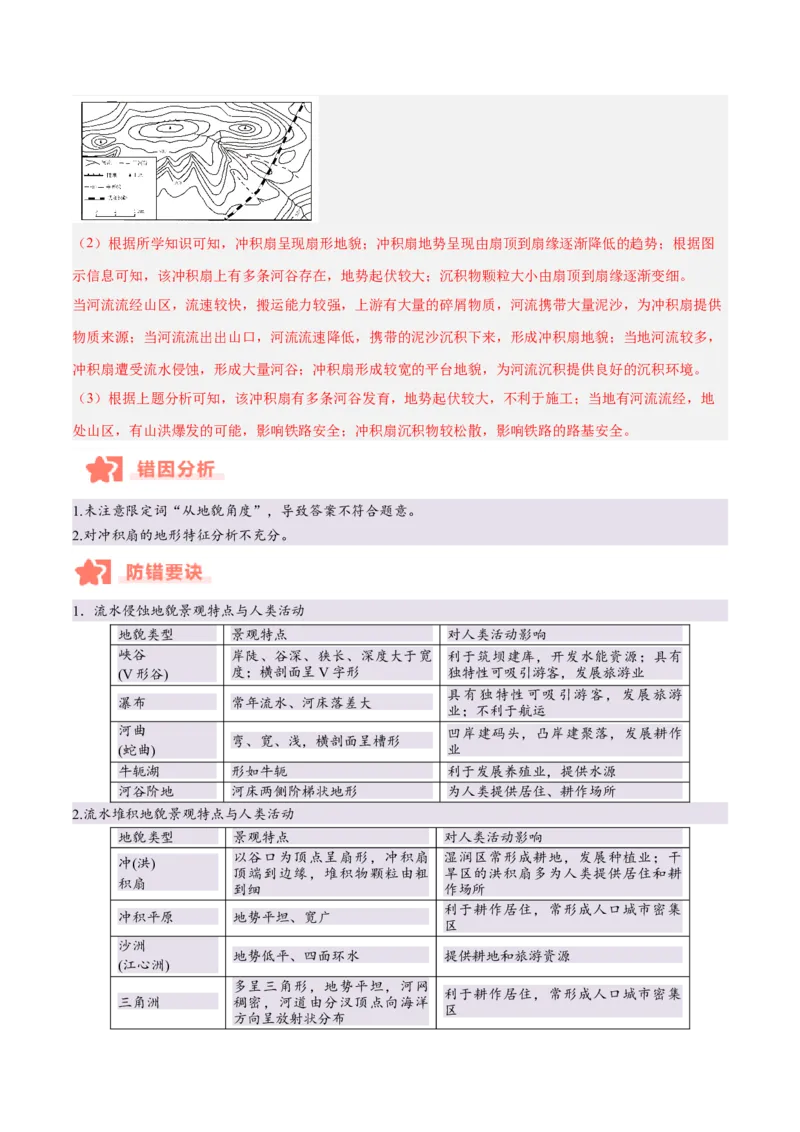 专题05地质作用与地表形态的变化易错提分（4大易错点）（解析版）_2025年新高考资料_二轮复习_2025年高三地理高考二轮复习专项提升（新高考通用）3405802_易错专练