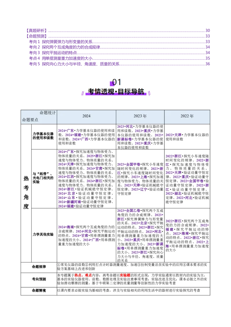 专题19力学实验（讲义）（原卷版）_03高考英语_2025年新高考资料_二轮复习_01高考语文等多个文件_上好课2025年高考物理二轮复习讲练测（新高考通用）