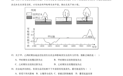 专题06自然环境整体性和差异性+原卷版_2025年新高考资料_二轮复习_01高考语文等多个文件_2025年高三地理高考二轮复习专项提升_真题演练