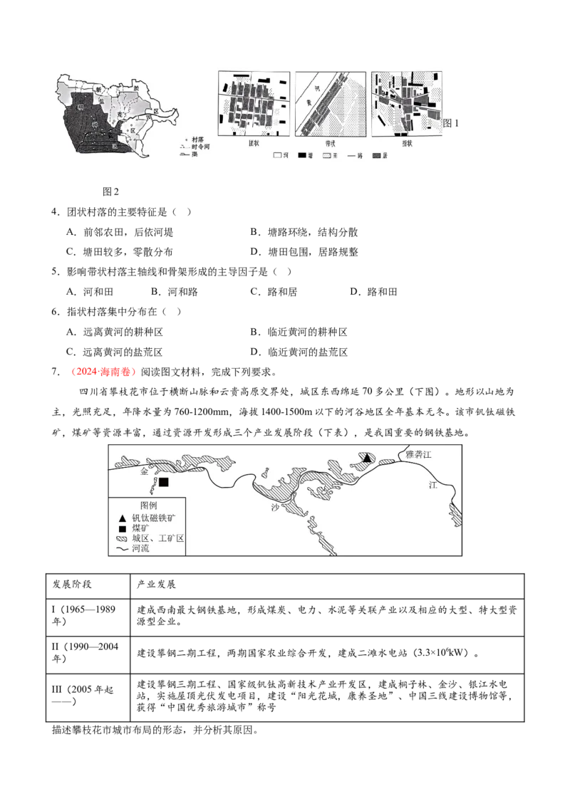 专题08人口与城市（讲义）（原卷版）_2025年新高考资料_二轮复习_01高考语文等多个文件_上好课2025年高考地理二轮复习讲练测（新高考通用）_第一部分专题突破