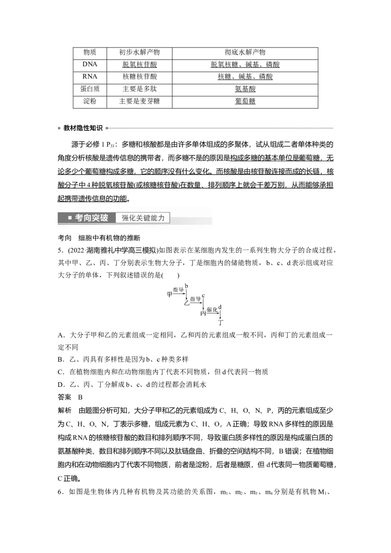 2023年高考生物一轮复习（全国版）第1单元第4课时　核酸是遗传信息的携带者_通用版（老高考）复习资料_2023年复习资料_一轮复习_2023年高考生物一轮复习讲义+课件（全国版）
