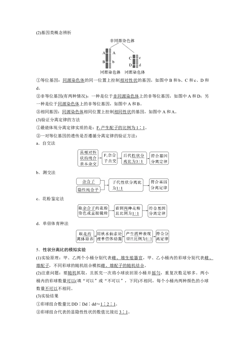 2023年高考生物一轮复习（全国版）第5单元第1课时　分离定律的发现_通用版（老高考）复习资料_2023年复习资料_一轮复习_2023年高考生物一轮复习讲义+课件（全国版）