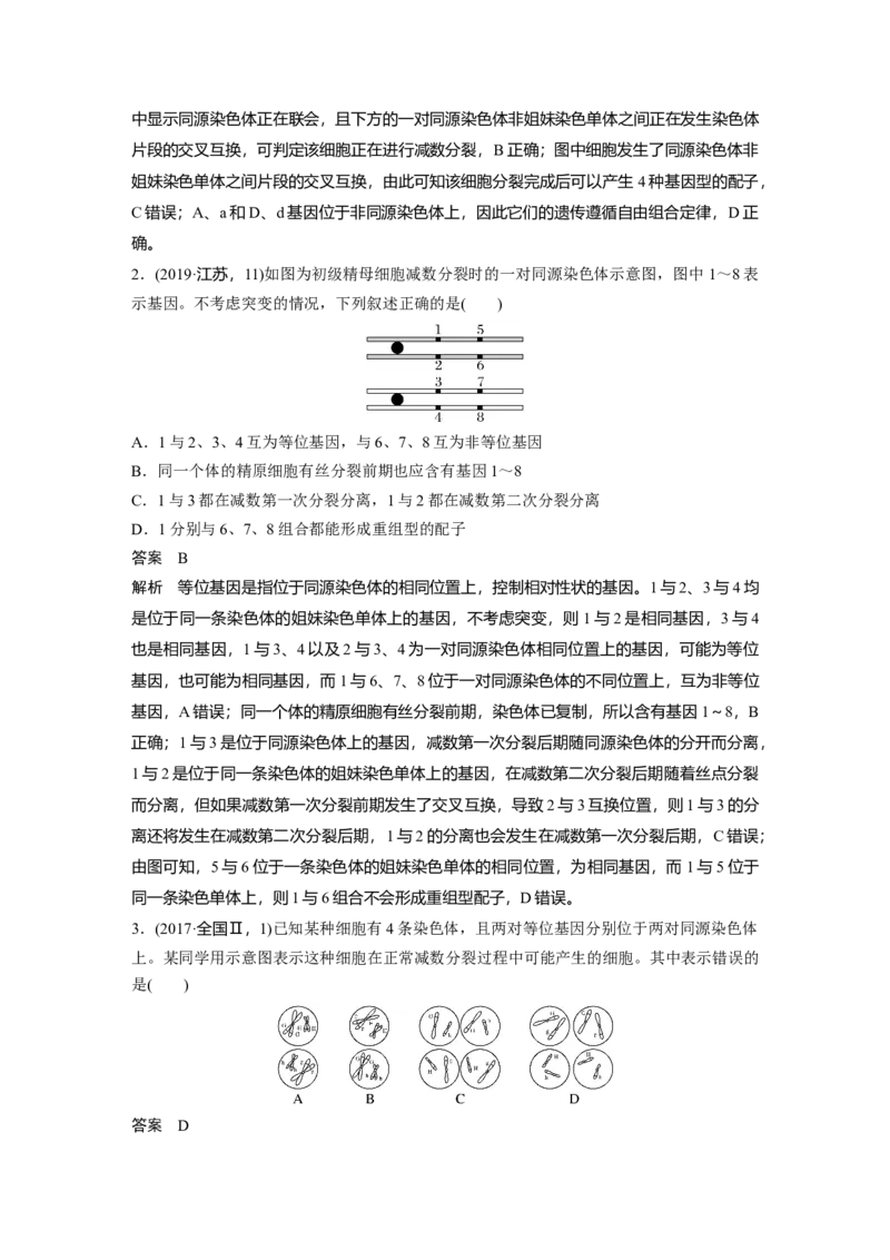 2023年高考生物一轮复习（全国版）第4单元第3课时　减数分裂和受精作用的过程分析_通用版（老高考）复习资料_2023年复习资料_一轮复习_2023年高考生物一轮复习讲义+课件（全国版）