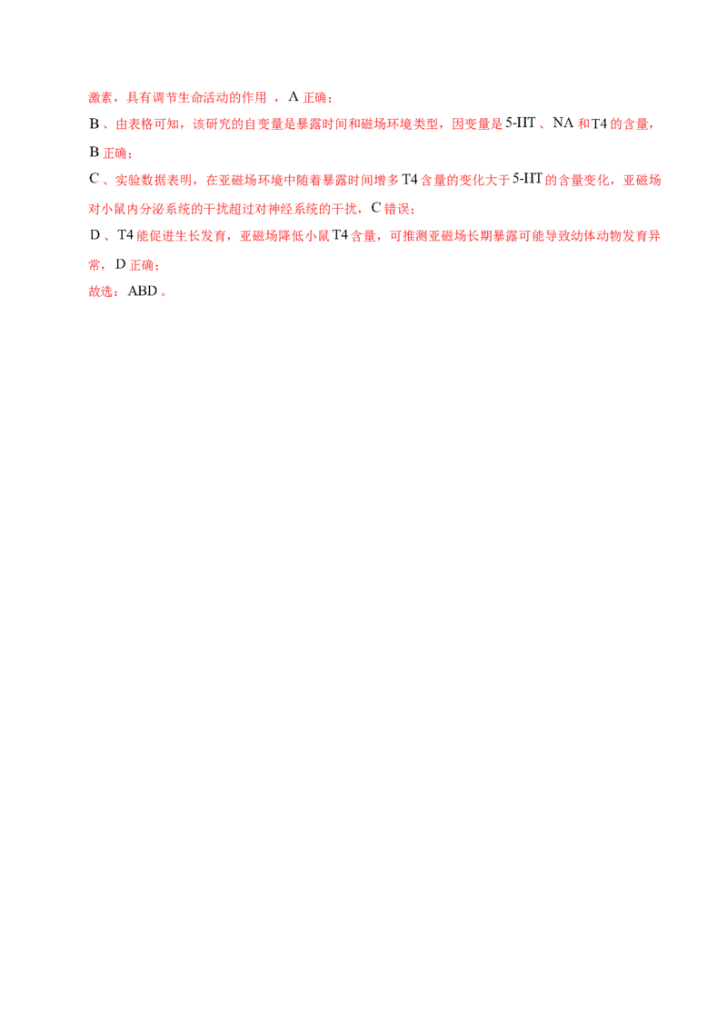 押第17题稳态与调节模块（解析版）_2024年新高考资料_5.2024三轮冲刺_备战2024年高考生物临考题号押题（辽宁、黑龙江、吉林专用）322857720