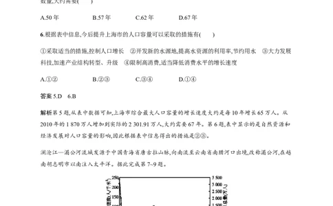 第6单元第3讲人口分布与人口合理容量作业_新高考复习资料_2022年新高考复习资料_2022届一轮复习讲练结合7.13更新_系列二_第6单元人口与地理环境