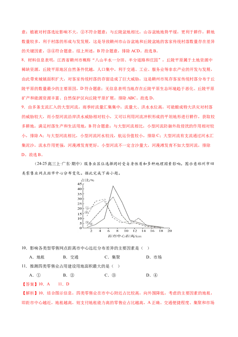 专题08人口与城市（练习）（解析版）_2025年新高考资料_二轮复习_01高考语文等多个文件_上好课2025年高考地理二轮复习讲练测（新高考通用）_第一部分专题突破