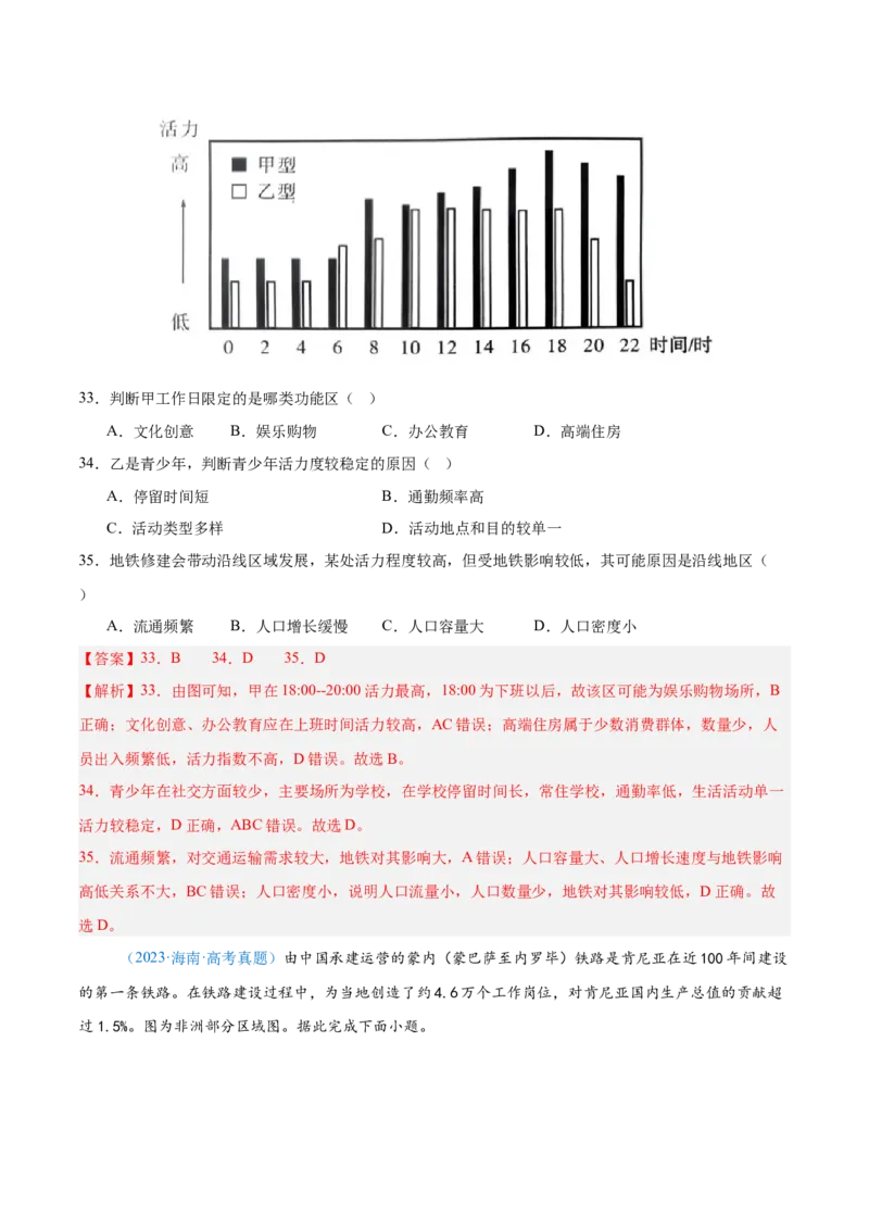 专题11交通+解析版_2025年新高考资料_二轮复习_01高考语文等多个文件_2025年高三地理高考二轮复习专项提升_真题演练