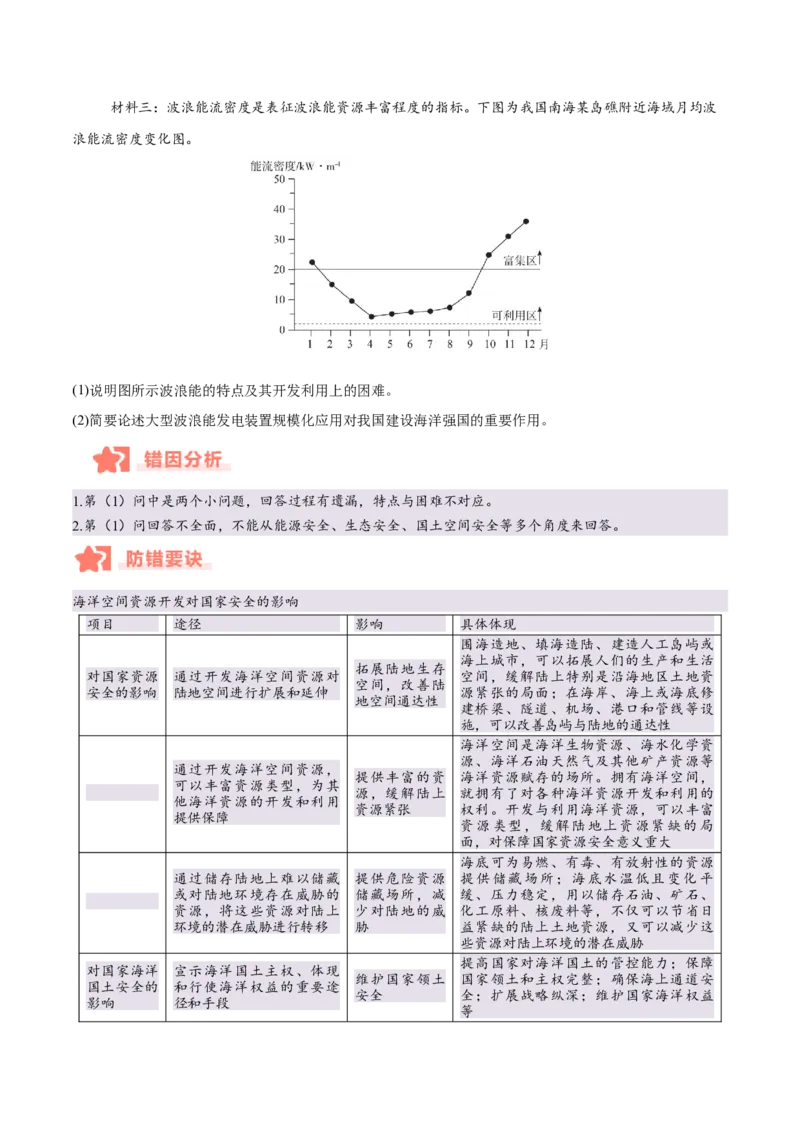 专题11资源、环境与发展易错提分（2大易错点）（原卷版）_2025年新高考资料_二轮复习_2025年高三地理高考二轮复习专项提升（新高考通用）3405802_易错专练
