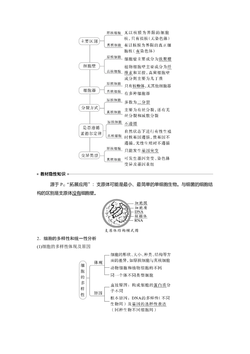 2023年高考生物一轮复习（新人教新高考）第1单元第1课时　走近细胞_新高考复习资料_2023年新高考复习资料_一轮复习_2023年新高考大一轮复习讲义