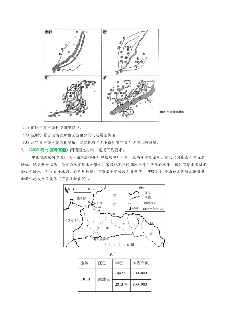 专题13地理事物空间分布特征描述（原卷版）_2025年新高考资料_二轮复习_01高考语文等多个文件_2025年高考地理二轮热点题型归纳与变式演练（新高考通用）