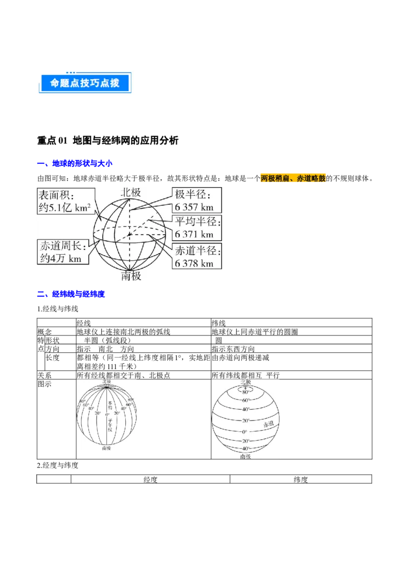 专题01地图与地理信息技术（原卷版）_2025年新高考资料_二轮复习_01高考语文等多个文件_2025年高三地理高考二轮复习专项提升_重点&middot;难点&middot;热点专练（分地区）_北京专用