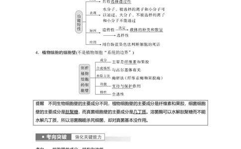 2023年高考生物一轮复习（新人教新高考）第2单元第1课时　细胞膜的结构和功能_新高考复习资料_2023年新高考复习资料_一轮复习_2023年新高考大一轮复习讲义