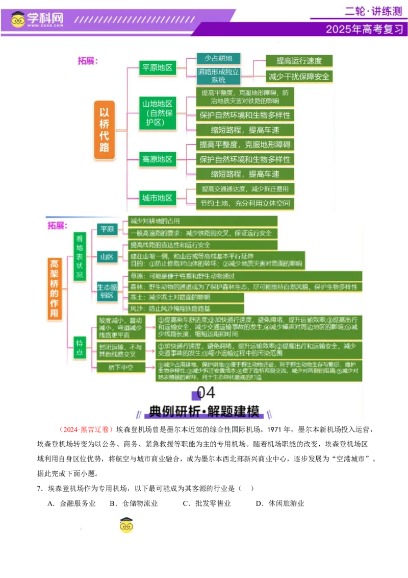 专题10交通、工程建设、国际合作（讲义）（原卷版）_2025年新高考资料_二轮复习_上好课2025年高考地理二轮复习讲练测（新高考通用）3381954