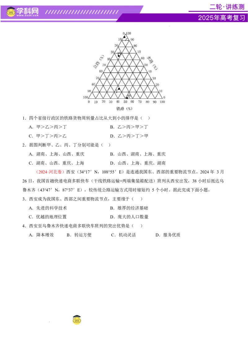 专题10交通、工程建设、国际合作（讲义）（原卷版）_2025年新高考资料_二轮复习_上好课2025年高考地理二轮复习讲练测（新高考通用）3381954