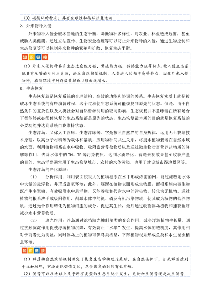 热点链接绿色环保（原卷版）_2024年新高考资料_2.2024二轮复习_2024年高考生物二轮复习讲练测（新教材新高考）
