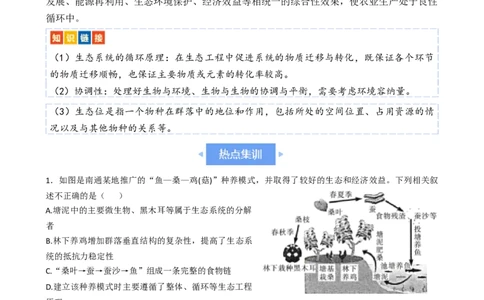 热点链接绿色环保（原卷版）_2024年新高考资料_2.2024二轮复习_2024年高考生物二轮复习讲练测（新教材新高考）